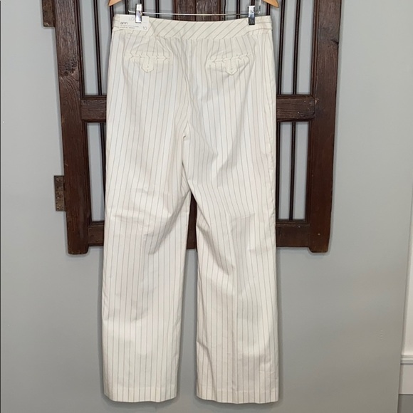 LOFT WHITE PINSTRIPE BLAZER SZ 8 & ANN PANTS 10‎ - Picture 9 of 11